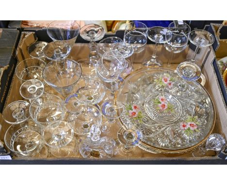 Miscellaneous glassware, 20th c, including nine Babycham advertising glasses  
