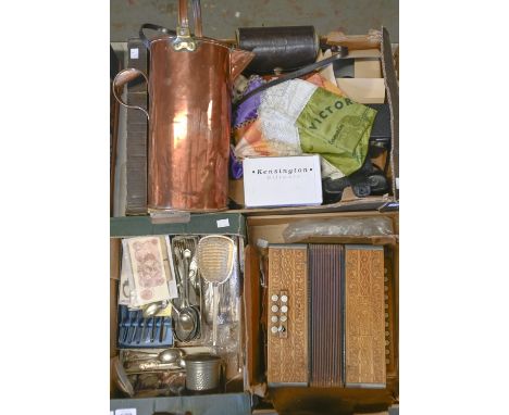 A 1940's Hohner pressed wood twenty one key accordion and other&nbsp;miscellaneous items including a&nbsp; Fujica ST605 35mm 