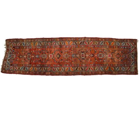 A Middle Eastern runner, 360 x 100cm  Some localised signs of wear