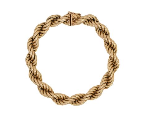 An Italian gold bracelet, 22.5cm l, control mark and 750, 28g  Light wear