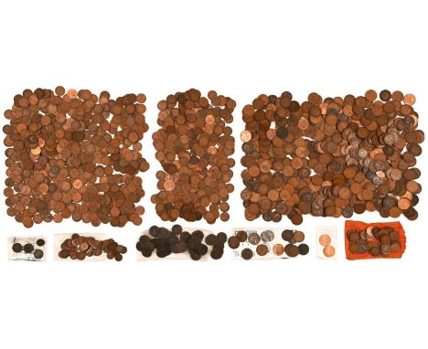 Coins. Penny and Halfpenny, post-Victoria, very mixed, many hundreds  
