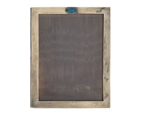 A George V silver and enamel photograph frame, 23 x 18cm, by William Neale & Sons, Birmingham 1911  Minor scratches, no signi