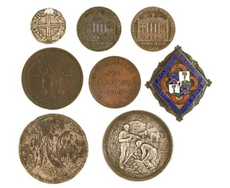 Tokens. Australia/England, Halfpenny, Joseph Lane, Birmingham, 3 Gt Charles St, R.313, rare VF; Australia, Penny, Tasmania, W