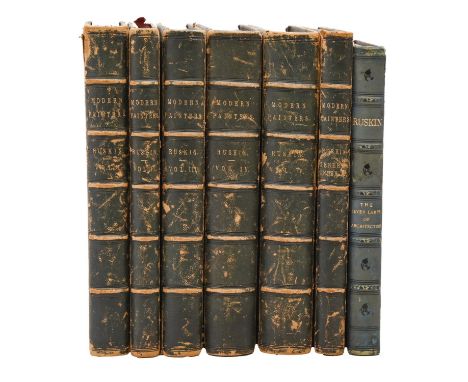 Art &amp; Literature. Ruskin (John), Modern Painters, six volume set, large paper copy, Orpington: George Allen, 1888, black-