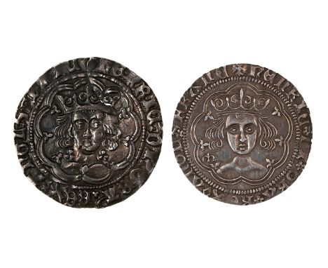 Coins. Henry VI, Groat, Trefoil issue, London 3./87gm, flan crack, VF, with ticket (£325) ex Carlyon-Britton; with Henry VI G