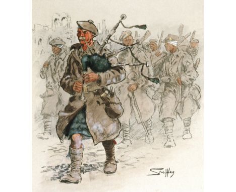 After Charlie Johnson Payne ("Snaffles"), "The Bonnie Blue Bonnets", unsigned, lithograph with printed remarques, 28cm x 23cm