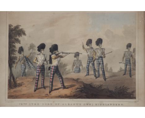 English School, a lancer, watercolour over a print foundation, 20cm x 25cm; and a Victorian lithograph after M.A. Hayes, 70 2