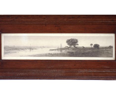 Lucien Gautier, a Venetian canal, signed etching, 19cm x 15cm; Alfred J. Blundall, "Corner of the Ponte Vecchio", etching, 13