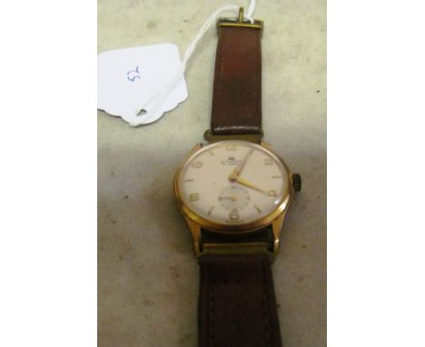A Bucherer gent's watch with seconds dial on leather strap No.6011/k