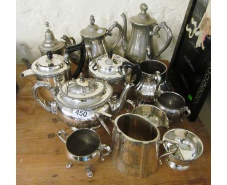 Various silver-plate including teapot