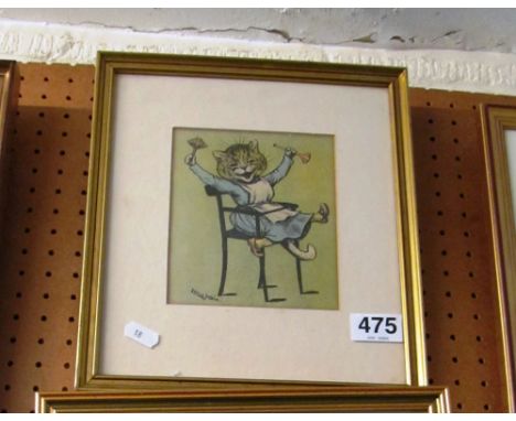 A Louis Wain cat print