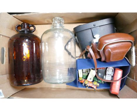 A mixed collection of items to include:  Corgi , Dinky &amp; similar toy cars, Kodak Colorsnap35 camera, binoculars, demi joh