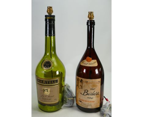 Converted 3.78 L Martell Bottle Lamp Base &amp; Shade: together with Vino Barbera similar item(2)