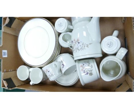 A mixed collection of items to include: Royal Doulton Bredon Hill Iron Stone Tea ware together with Minton St James Patterned