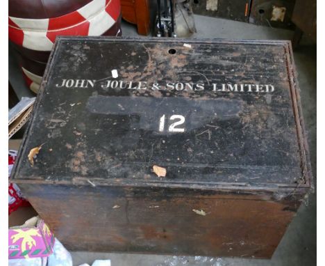 Early 20th Century Steel Deed Trunk: