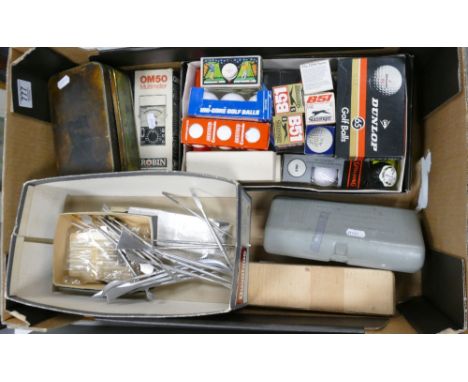A mixed collection of items to include:  Vintage Fiat tool box and tools, Artist brushes, sculptors tools,  51 x brand new wr