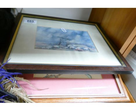 Four framed Landscape Prints: togther with similar item(5)