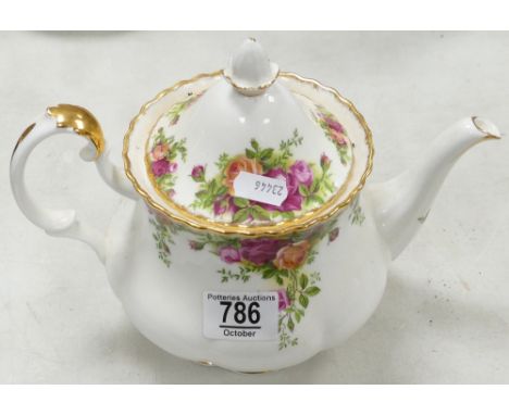 Royal Albert Old Country Rose Teapot: seconds