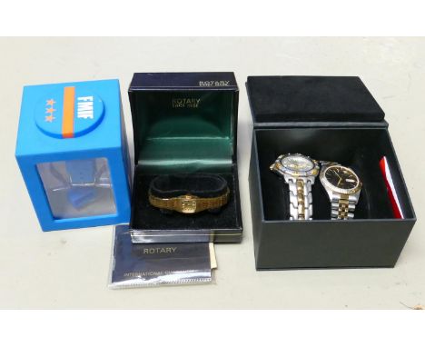 A collection of wristwatches: including Citizen gents automatic and a divers wristwatches, FMIF Ice watch and ladies Rotary w