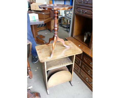 Light Oak Utility Table: with later tripod table(2)