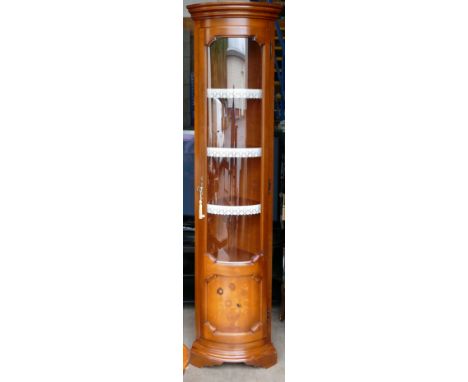 Reproduction Mahogany Bow Fronted Glazed Display Cabinet:
