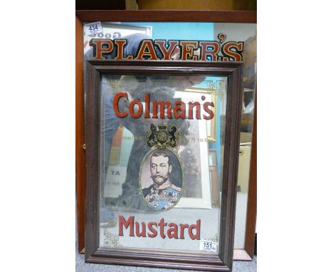 Large Players Navy Cut Tobacco &amp; Cigarettes Pub Advertising Mirror: together with Colmans Mustard similar item dimensions