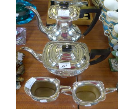 A Viners of Sheffield four piece silver-plated tea service  