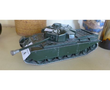 A vintage Britain's model of a metal tank