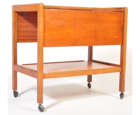 G Plan - British Modern Design - A retro vintage mid 20th century circa 1960s teak wood trolley having drop leaves, two tiers