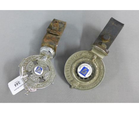 Royal Irish Automobile Club car hood badges and another (2) 