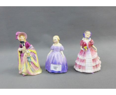 Royal Doulton figure Marie and Ruby together with a Doulton style figure , tallest 14cm (30
