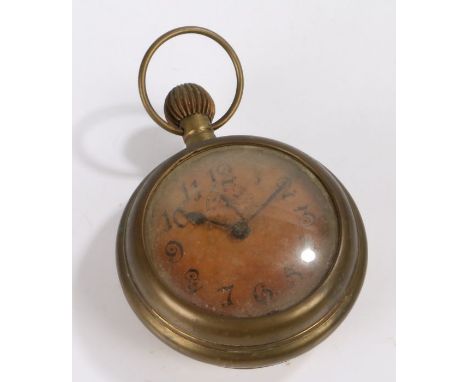 German novelty wall clock in the form of a pocket watch, 14cm wide, 22cm high