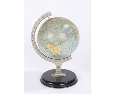 Chad Valley desk globe, number 10174, 21cm high