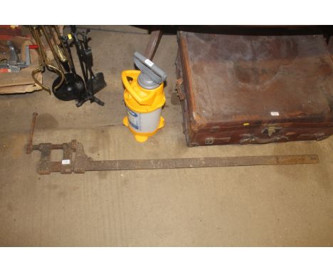 A large iron sash clamp