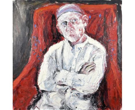 Self-portrait, entitled verso on Martin Tinney Gallery label 'White Shirt', 199592 x 92cmsprivate collection Cardiff, consign