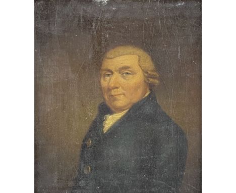 Half-portrait of the Welsh industrialist Richard Crawshay (1739-1810) in buttoned tunic and neckerchief22.5 x 17cmsprivate co