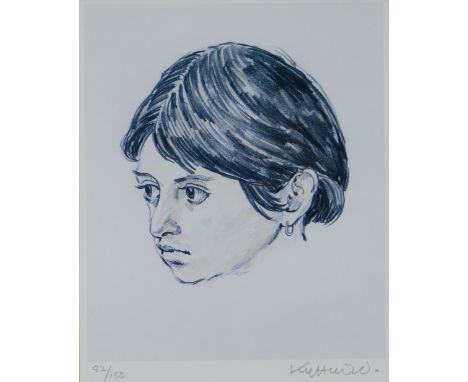 Head portrait of the Tehuelche girl, Norma Lopez, signed fully in pencil27 x 22cmsprivate collection Ynys Mon, consigned via 