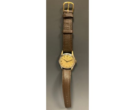 Rolex Tudor - 1940s/50s wristwatch, ref 639682/803, chromed 30mm case, textured dial, Arabic numerals and arrow baton markers