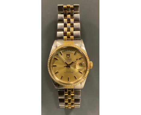 Rolex Tudor - Oyster Prince Date Day Rotor Self Winding wristwatch, champagne dial, block baton markers, centre seconds, date