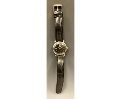 Rolex Tudor - Prince Oyster 90715 stainless steel wristwatch, 33mm case, black dial, arrow baton markers, subsidiary seconds,