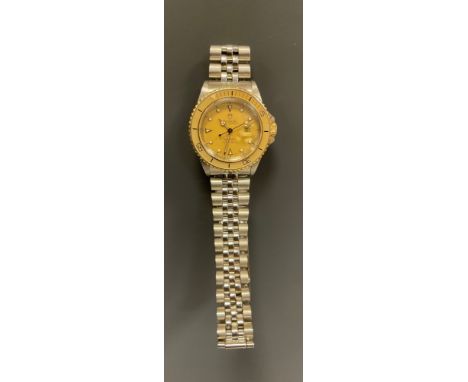 Rolex Tudor - Prince Oysterdate Mini Sub 200m 660ft automatic wristwatch, gold and stainless steel two tone case, 34mm diamet