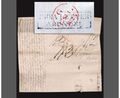 A collection of 29 entire letters 1823-1827, India - Norfolk, from Lucretia Georgiana Browne West, wife of Sir Edward West, R