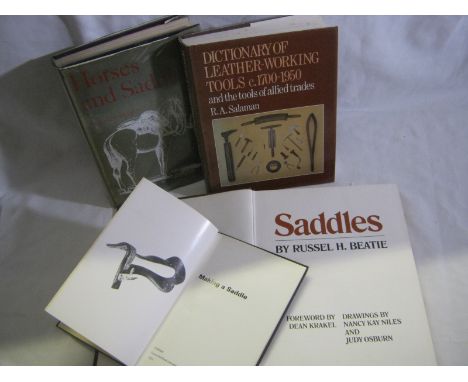 MAKING A SADDLE, L, Council for Small Industries and Rural Areas, 1973, 1st edn, orig cl gt + R A SALAMAN: DICTIONARY OF LEAT