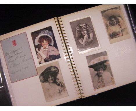 Photo Album containing photographs, postcards and autographs of actors and actresses, late 19th Century/early 20th Century, 5