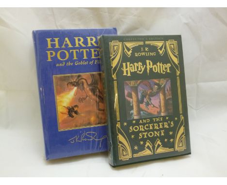 J K ROWLING: 2 ttls: HARRY POTTER AND THE SORCERER'S STONE, NY, 2000, 1st Collector's Edition, orig dec bds gt, pict paper la