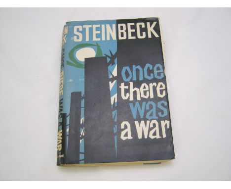 JOHN STEINBECK: ONCE THERE WAS A WAR, 1959 proof, publishers promotional leaflet loosely inserted, orig prtd wraps d/w  