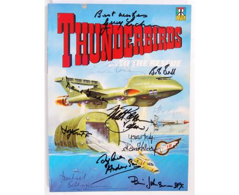 A superb ' Thunderbirds To The Rescue ' multi-signed paperback book. Signed to the front and inside page by a large number of