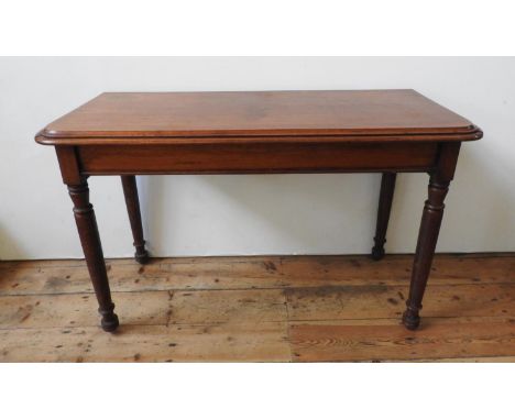 VICTORIAN MAHOGANY TURNED LEG CONSOLE TABLE 80cm high x 127cm wide x 52cm deep 