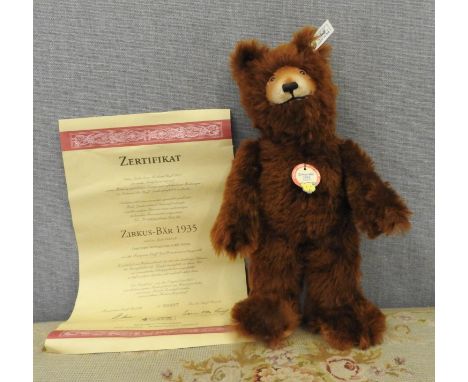STEIFF ZIRCUS-BAR Limited edition No.00997, with certificate 33cm high 