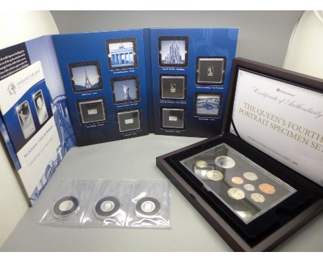 A Westminster 2015 The Queen's Fourth Portrait Specimen Set with one ounce .999% fine silver UK Britannia, limited edition of
